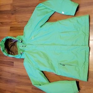 Orage Prime 10 Green Hooded Ski or Snowboard Jacket, Size Large